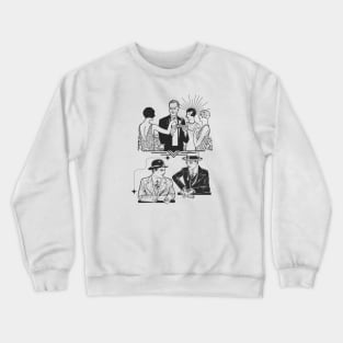 Art Deco Flirty Couples - Vintage Aesthetic Crewneck Sweatshirt